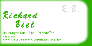 richard biel business card